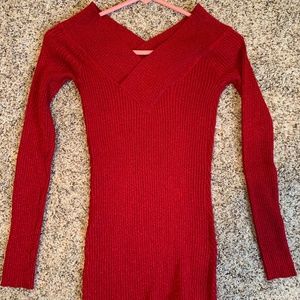 Candies medium red off the shoulder top